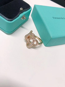 Tiffany Wrap Hollow Ribbon Diamond Ring-3683  